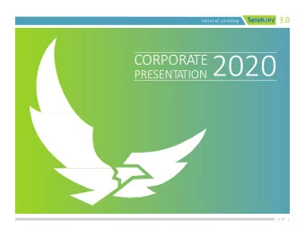 TION 2020  CORPORA  TE  PRESENT  A  SLIDE 1  Water  Cool  distributor  filtered air  Air cooling