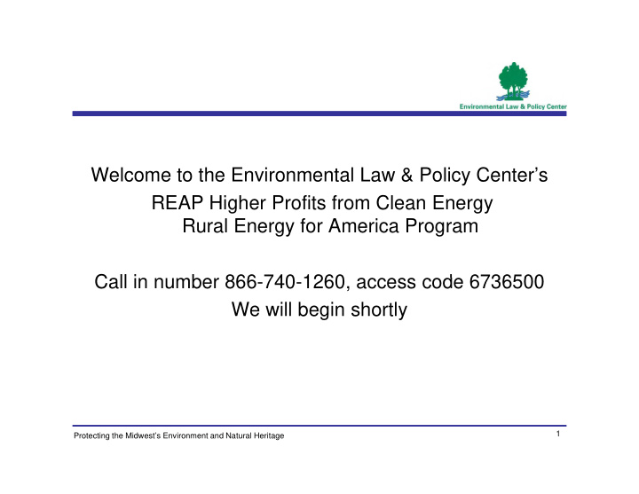 welcome to the environmental law policy center s reap