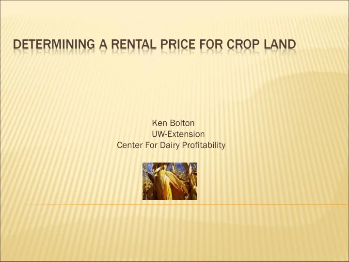 ken bolton uw extension center for dairy profitability
