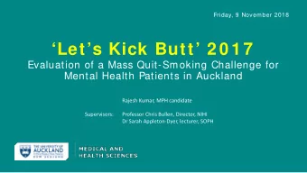 Lets Kick Butt 2 0 1 7  Evaluation of a Mass Quit-Smoking Challenge for  Mental Health
