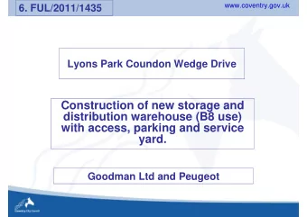 Construction of new storage and  distribution warehouse (B8 use)  with access, parking and service
