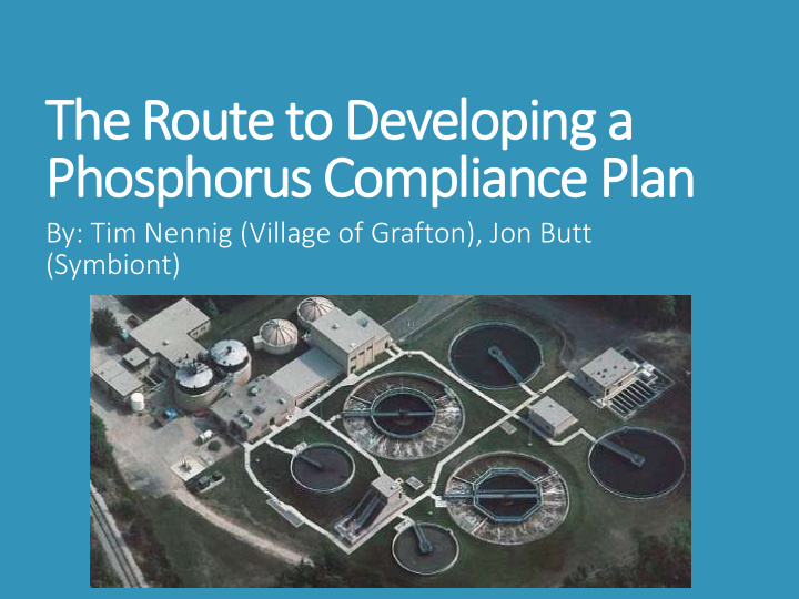 phosphorus compliance plan