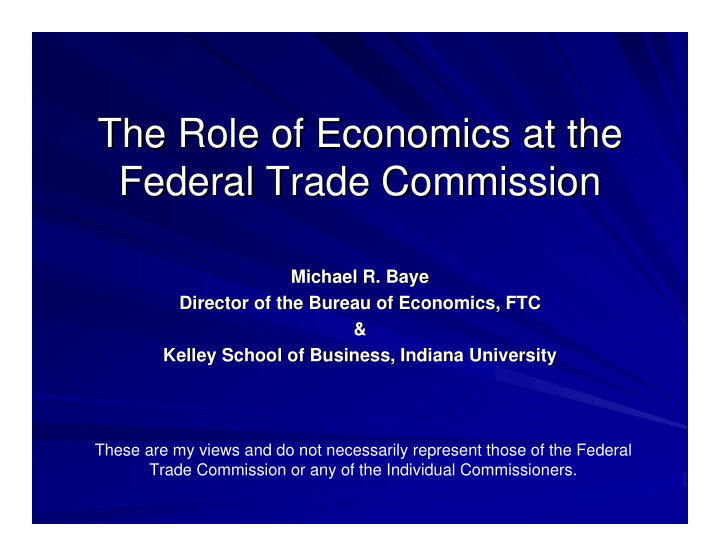 the role of economics at the the role of economics at the