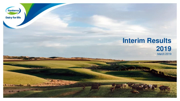interim results 2019