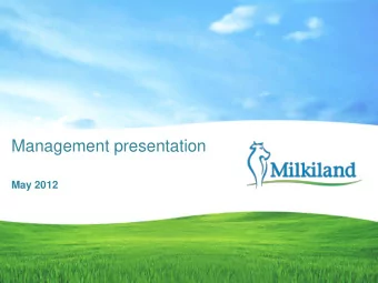 Management presentation  May 2012  Disclaimer  NOT FOR RELEASE, DIRECTLY OR INDIRECTLY, IN THE