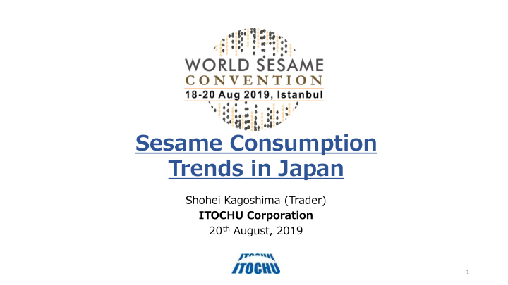 sesame consumption trends in japan