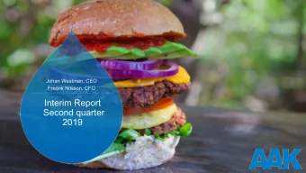 Interim Report  Second quarter  2019  The Co-Development Company  Agenda  Second quarter 2019  1