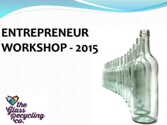 ENTREPRENEUR  WORKSHOP - 2015  OUR SHAREHOLDERS  WHO IS TGRC  TGRC is a joint voluntary industry