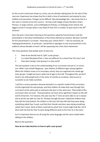 As the current school year draws to a close, we are already making plans for the start of the  next