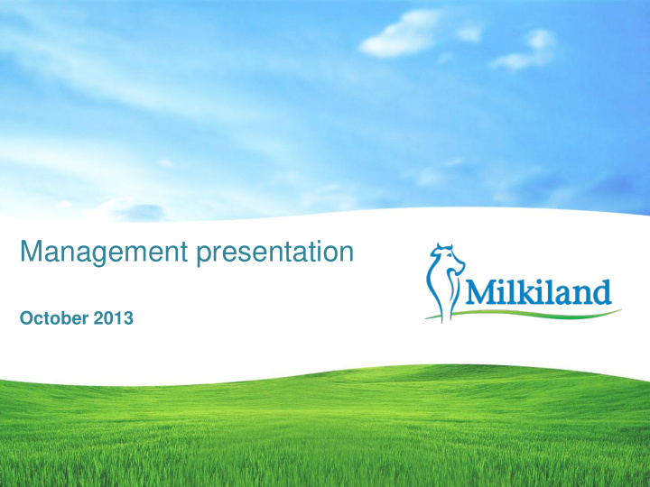 management presentation