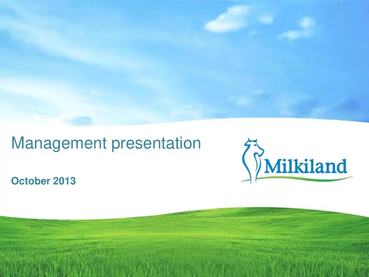 management presentation