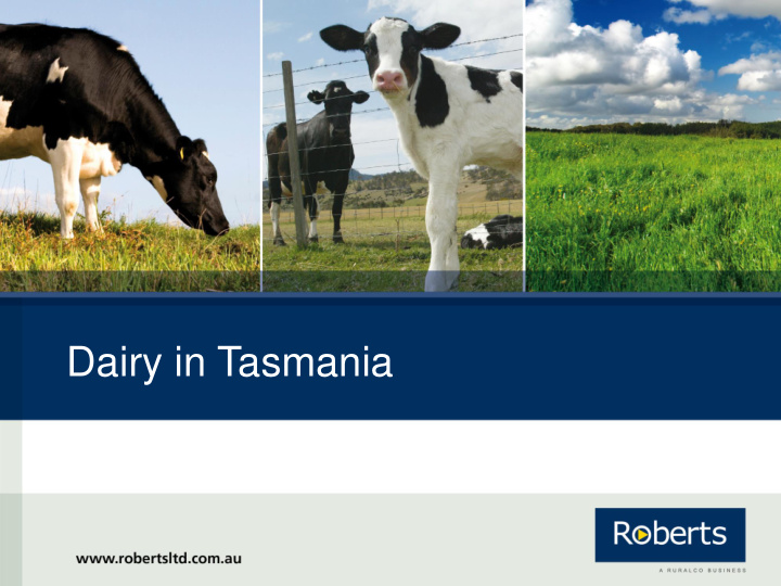 dairy in tasmania heading introduction