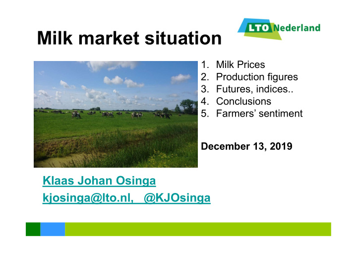 milk market situation