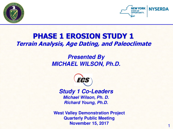 phase 1 erosion study 1