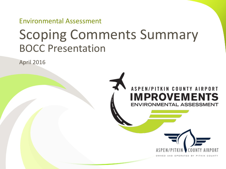 scoping comments summary