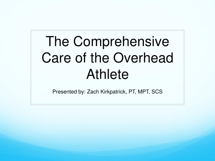 care of the overhead