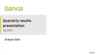 presentation  1Q 2019  29 April 2019  1  Disclaimer  This document was originally prepared in