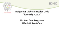 wholistic foot care idhc s vision