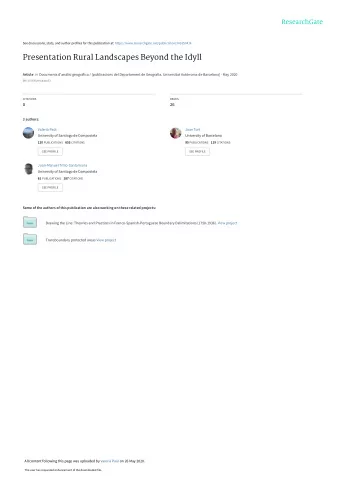 Presentation Rural Landscapes Beyond the Idyll Article in Documents d'anlisi geogrfica /
