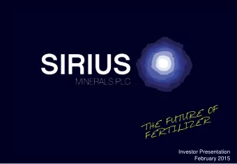 Investor Presentation  February 2015  1  Important notices This document is produced for