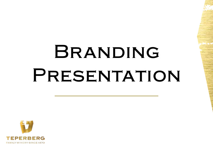 branding presentation vision