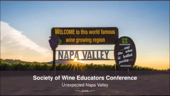 Society of Wine Educators Conference  Unexpected Napa Valley  1  Howell  Calistoga  Mountain