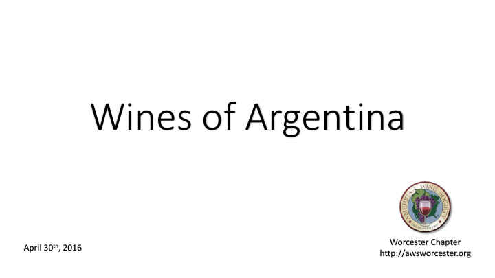 wines of argentina