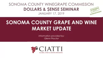 MARKET UPDATE  Information provided by:  Glenn Proctor  DEDICATED BROKERS IN 8 COUNTRIES  GLOBALLY