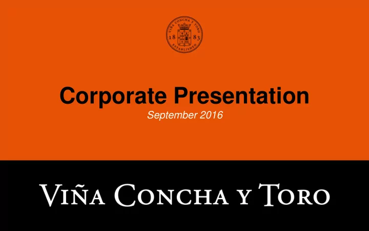 corporate presentation