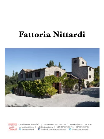 Fattoria Nittardi  Fattoria Nittardi is a family owned boutique winery situated in the heart of the