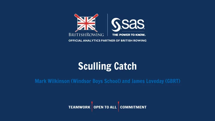 sculling catch