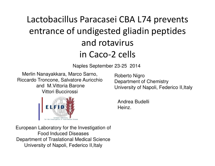 lactobacillus paracasei cba l74 prevents entrance of