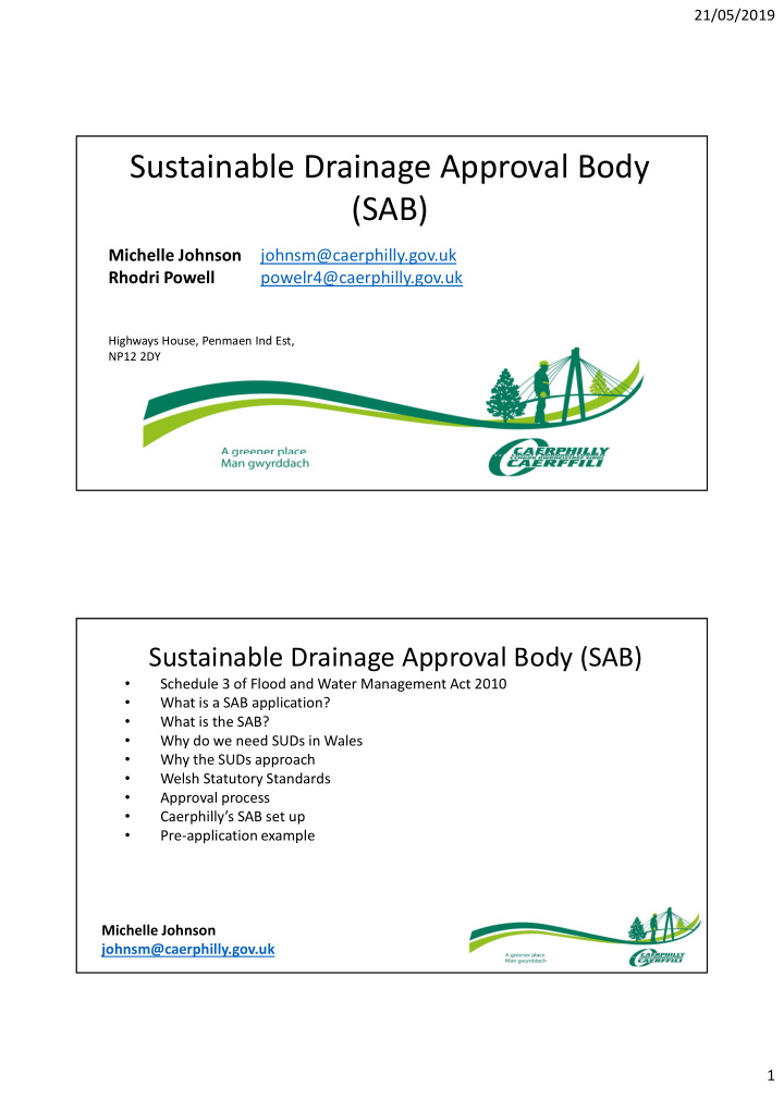 sustainable drainage approval body sab
