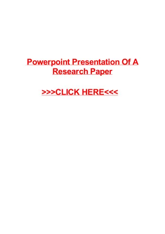 &gt;&gt;&gt;CLICK HERE&lt;&lt;&lt;  Powerpoint Presentation Of A Research Paper  New York looking