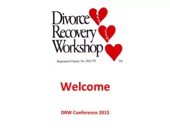 Welcome DRW Conference 2015  Agenda  10:00 Welcome  Where are we and new groups  JK  10:15