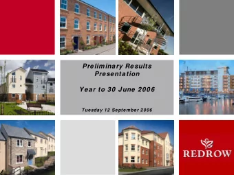 Preliminary Results  Presentation  Year to 30 June 2006  Tuesday 12 September 2006  Robert Jones