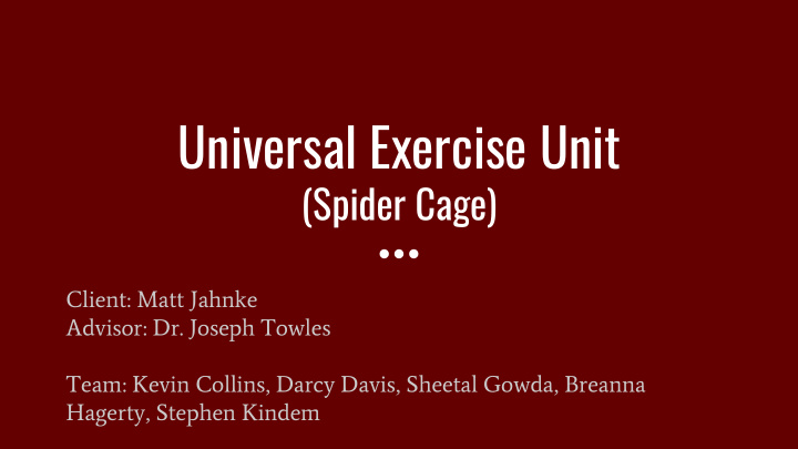 universal exercise unit