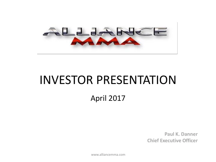 investor presentation