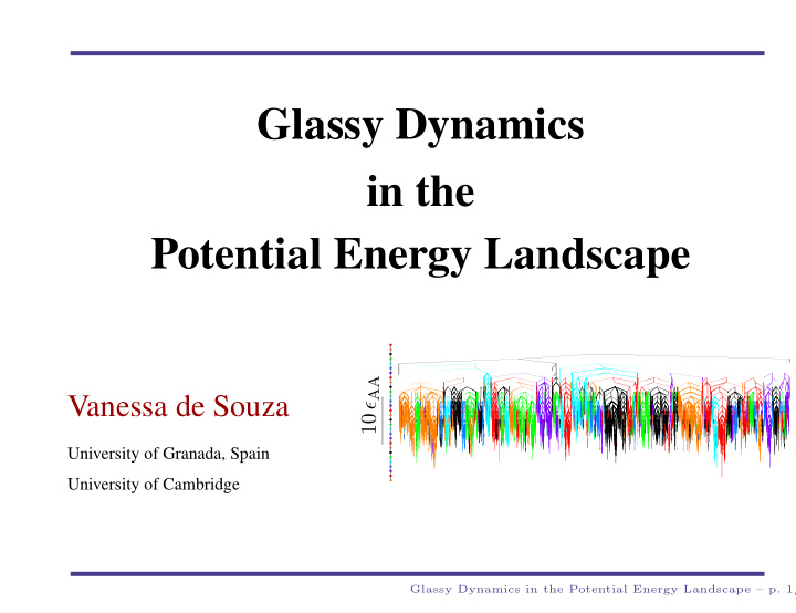 glassy dynamics in the potential energy landscape