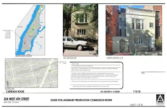 254 WEST 4TH STREET  ISSUED FOR LANDMARK PRESERVATION COMMISSION REVIEW  NEW YORK , NY 10014