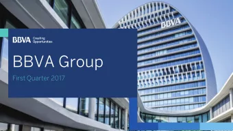 BBVA Group  First Quarter 2017  2  Disclaimer  This document is only provided for information