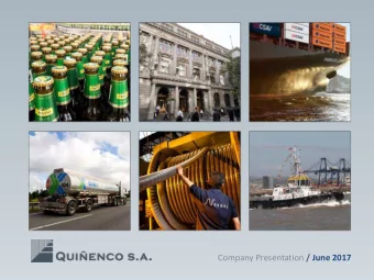 Company Presentation / June 2017  Financial  Conclusions  Quienco Overview  Recent Events