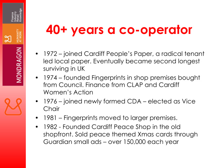40 years a co operator