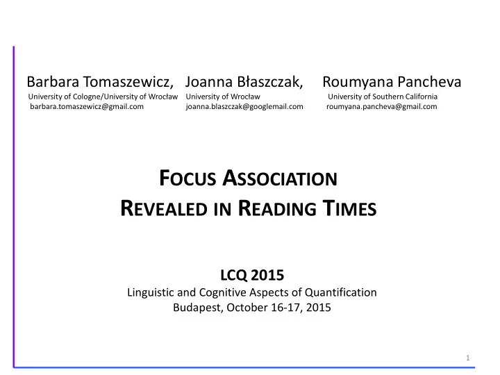 1 1 theory the focus association mechanism theory the