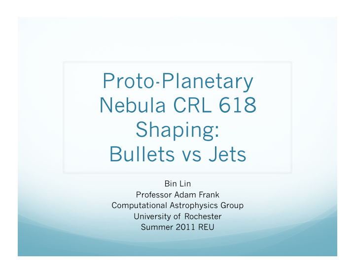 proto planetary nebula crl 618 shaping bullets vs jets