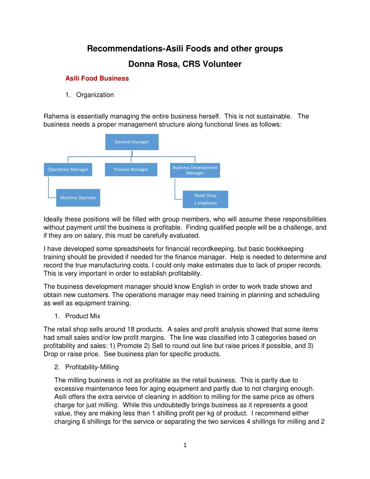 recommendations asili foods and other groups donna rosa