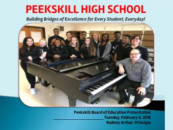 PEEKSKILL HIGH SCHOOL  Building Bridges of Excellence for Every Student, Everyday!  INSERT STUDENT
