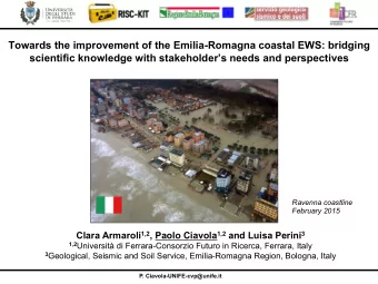Towards the improvement of the Emilia-Romagna coastal EWS: bridging  scientific knowledge with