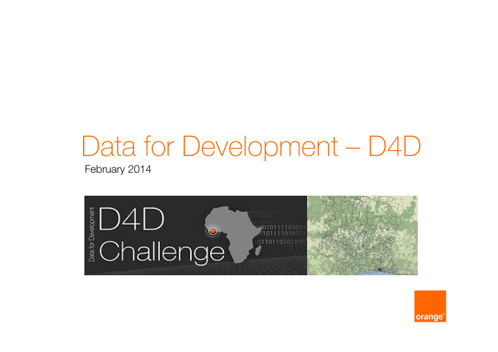 data for development d4d