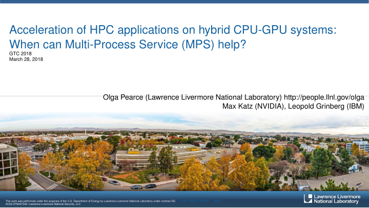 acceleration of hpc applications on hybrid cpu gpu